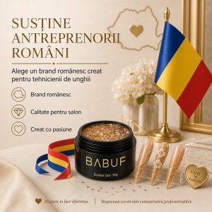 Gel de Constructie Reflectiv Autonivelant | Golden Glitter | GBG4 | 30g - Img 8