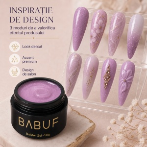 Gel de Constructie Reflectiv Autonivelant | Lavender Sparkle | GBG9 | 50g - Img 6