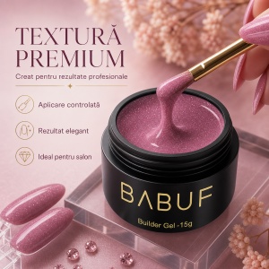 Gel de Constructie Reflectiv Autonivelant | Mauve Sparkle | GBG16 | 15g - Img 4