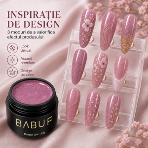 Gel de Constructie Reflectiv Autonivelant | Mauve Sparkle | GBG16 | 30g - Img 6