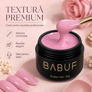 Gel de Constructie Reflectiv Autonivelant | Pink Glitter | GBG7 | 50g - Img 4