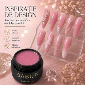 Gel de Constructie Reflectiv Autonivelant | Pink Sparkle | GBG8 | 15g - Img 6