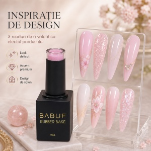Baza Rubber | Crema Roz | RB11 | 15ml - Img 6