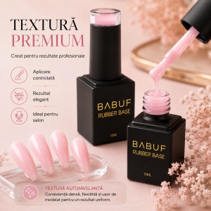 Baza Rubber | Roz Glazurat | RB6 | 15ml - Img 4