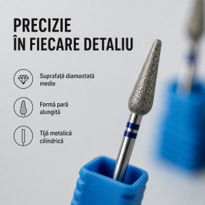 Capat Freza / Bit, Diamantat | Mediu | Pară Alungită | BT14 | 4.2x12 mm - Img 4
