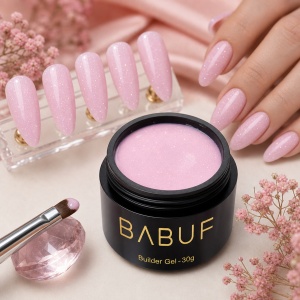 Gel de Constructie Autonivelant | Glitter Pink Cloud | BGG6 | 30g - Img 3