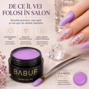 Gel de Constructie Autonivelant | Lila Pastel | BG10 | 30g - Img 7