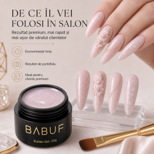 Gel de Constructie Autonivelant | Pearl Blush Glow | BGG10| 30g - Img 7