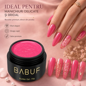 Gel de Constructie Camuflaj | Hot Pink Shimmer | CBG2 | 15g - Img 5