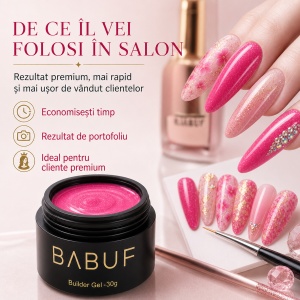 Gel de Constructie Camuflaj | Hot Pink Shimmer | CBG2 | 30g - Img 7