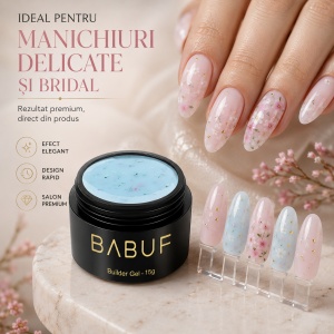 Gel de Constructie Flori Uscate | Milky Blue Petals | BGFU5 | 15g - Img 5