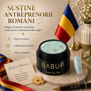 Gel de Constructie Flori Uscate | Milky Mint Petals | BGFU7 | 30g - Img 8