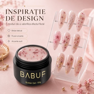 Gel de Constructie Flori Uscate | Milky Pink Petals | BGFU10 | 50g - Img 6