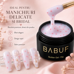 Gel de Constructie Inimioara | Milky Red Hearts | BGH1 | 15g - Img 5