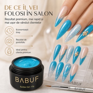 Gel de Constructie Mermaid | Turcoaz Electric | MBG9 | 15g - Img 7
