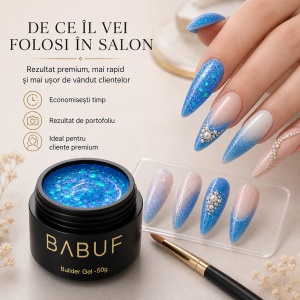 Gel de Constructie Reflectiv Autonivelant | Aqua Glitter | GBG3 | 50g - Img 7