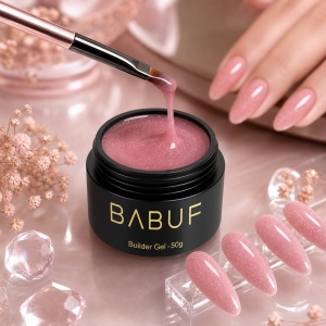 Gel de Constructie Reflectiv Autonivelant | Blush Pink Sparkle | GBG10 | 50g - Img 3