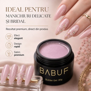 Gel de Constructie Reflectiv Autonivelant | Blush Shimmer | GBG6 | 50g - Img 5