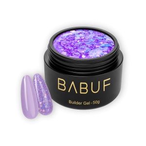 Gel de Constructie Reflectiv Autonivelant | Lavender Glitter | GBG2 | 50g