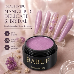Gel de Constructie Reflectiv Autonivelant | Lilac Sparkle | GBG13 | 30g - Img 5