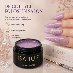 Gel de Constructie Reflectiv Autonivelant | Lilac Sparkle | GBG13 | 50g - Img 7