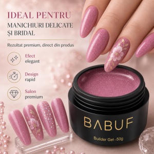 Gel de Constructie Reflectiv Autonivelant | Mauve Sparkle | GBG16 | 50g - Img 5