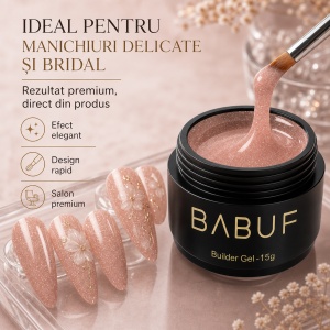 Gel de Constructie Reflectiv Autonivelant | Nude Sparkle | GBG11 | 15g - Img 5
