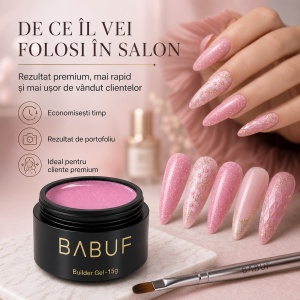 Gel de Constructie Reflectiv Autonivelant | Pink Glitter | GBG7 | 15g - Img 7