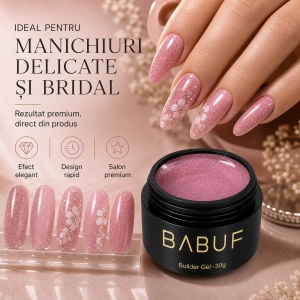 Gel de Constructie Reflectiv Autonivelant | Pink Sparkle | GBG8 | 30g - Img 5