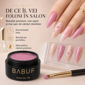 Gel de Constructie Reflectiv Autonivelant | Pink Sparkle | GBG8 | 50g - Img 7