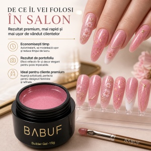 Gel de Constructie Reflectiv Autonivelant | Rose Sparkle | GBG17 | 15g - Img 7