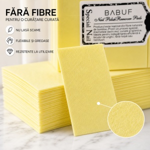 Servetele Unghii pentru degresare galbene | fara fibre | SP1 | Set 630 bucati - Img 4