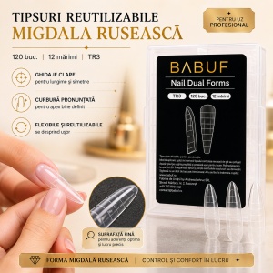 Tipsuri Reutilizabile | Migdala Ruseasca | 120 buc. | 12 marimi - Img 3