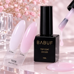 Top Coat | Blush Pink Top | TCC6 | 15ml - Img 2
