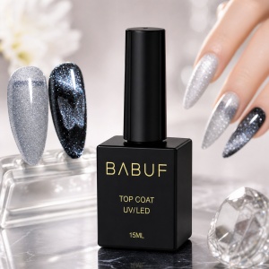 Top Coat Cat Eye | Argintiu Galactic | TCE5 | 15ml - Img 3
