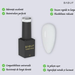 Bază Rubber BABUF Lapte Rece RB21 15ml | Naturală & Uniformă