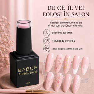 Baza Rubber | Roz Marshmallow | RB8 | 15ml - Img 7