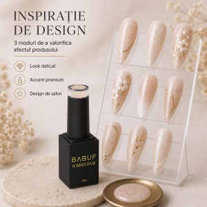 Baza Rubber | Șampanie Perlată | RBG10 | 15ml - Img 6