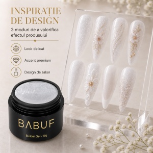 Gel de Constructie Autonivelant | Alb Laptos Glitter | BGG1 | 15g - Img 6