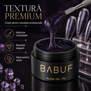 Gel de Constructie Autonivelant | Black Stardust | BGG8 | 50g - Img 4