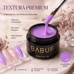 Gel de Constructie Autonivelant | Lila Pastel | BG10 | 30g - Img 4