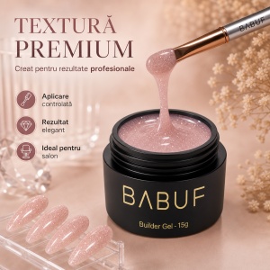 Gel de Constructie Autonivelant | Nude Sparkle | BGG2 | 15g - Img 4