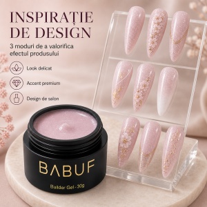 Gel de Constructie Autonivelant | Nude Sparkle | BGG2 | 30g - Img 6
