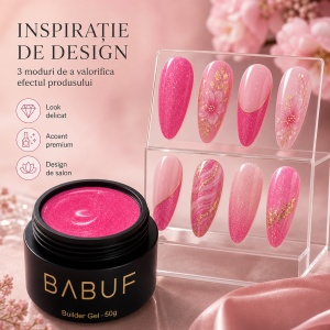 Gel de Constructie Camuflaj | Hot Pink Shimmer | CBG2 | 50g - Img 6