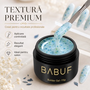 Gel de Constructie Flori Uscate | Milky Blue Petals | BGFU2 | 15g - Img 4