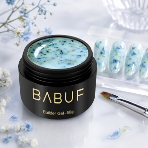 Gel de Constructie Flori Uscate | Milky Blue Petals | BGFU2 | 50g - Img 3