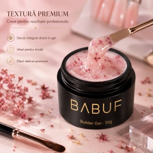 Gel de Constructie Flori Uscate | Milky Pink Petals | BGFU10 | 30g - Img 4