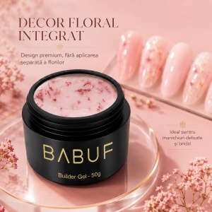 Gel de Constructie Flori Uscate | Milky Pink Petals | BGFU10 | 50g - Img 3