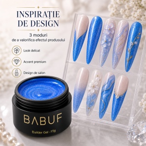 Gel de Constructie Mermaid | Electric Blue Shimmer | MBG1 | 15g - Img 6