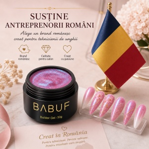 Gel de Constructie Mermaid | Hot Pink Shimmer | MBG3 | 30g - Img 8